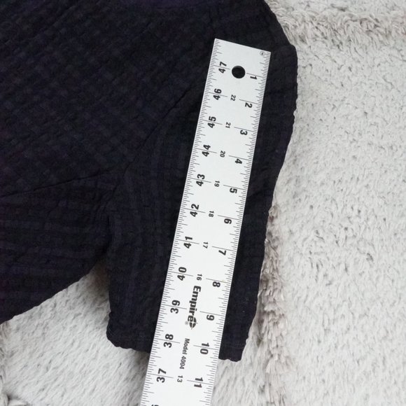 Maeve Textured Gauze Dress Womens Large Navy Blue Short Sleeve - Picture 11 of 13